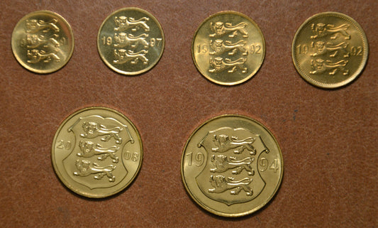 Estónsko 6 mincí 1991-2008  (UNC)