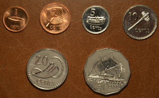 Fidži 6 mincí 1990/1992 (UNC)