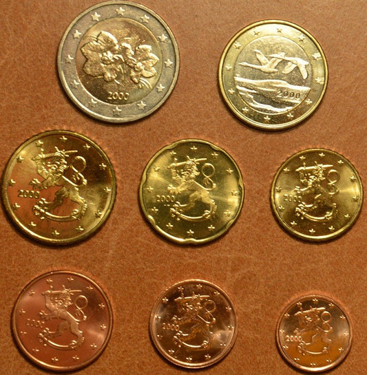 Fínsko 2000 sada 8 euromincí (UNC)