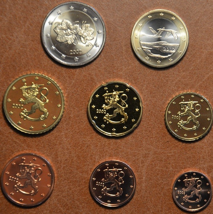Fínsko 2002 sada 8 euromincí (UNC)