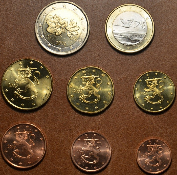 Fínsko 2003 sada 8 euromincí (UNC)