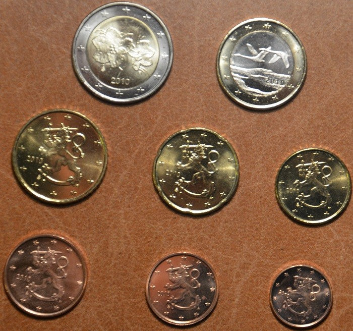 Fínsko 2010 sada 8 euromincí (UNC)