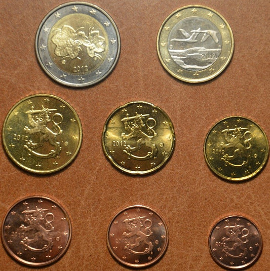Fínsko 2012 sada 8 euromincí (UNC)