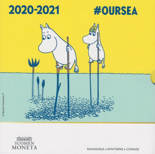 Fínsko 2020 sada 8 mincí Moomins - OURSEA (BU)