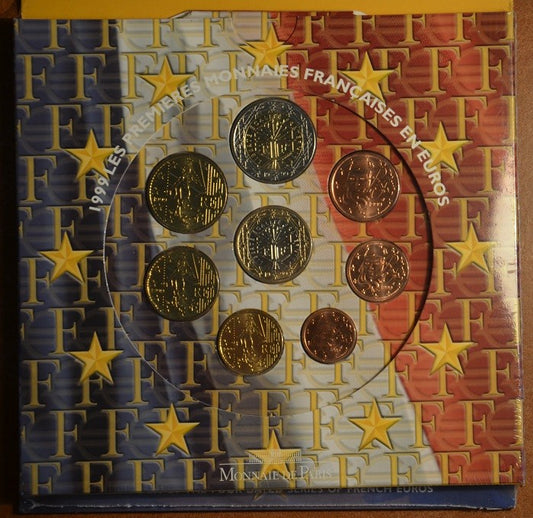 Francúzsko 1999 sada 8 euromincí (BU)