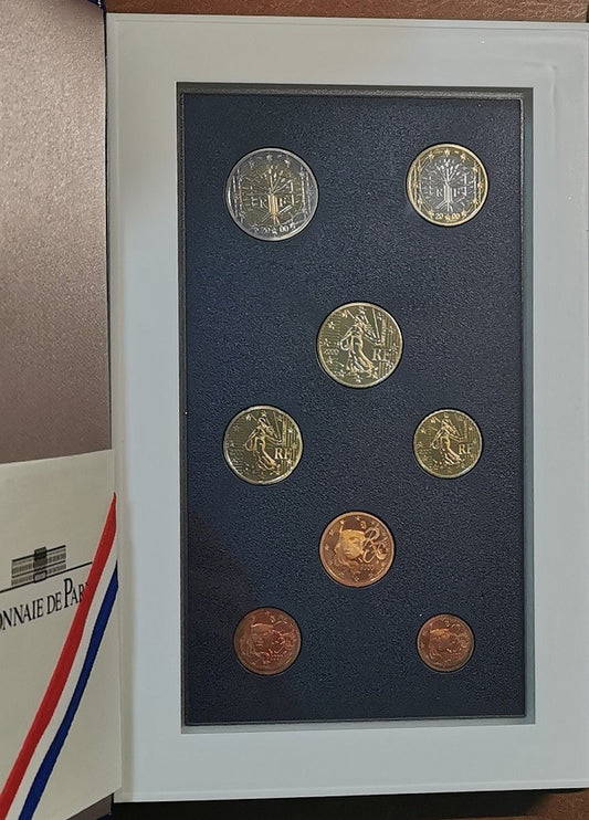 Francúzsko 2000 sada 8 euromincí (Proof)
