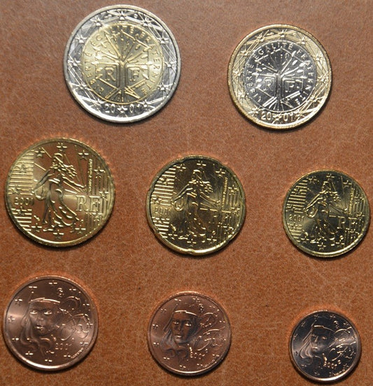 Francúzsko 2001 sada 8 euromincí (UNC)