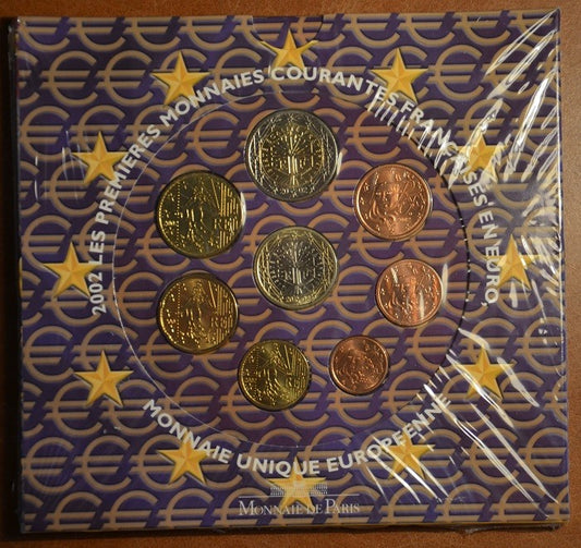 Francúzsko 2002 sada 8 euromincí (BU)