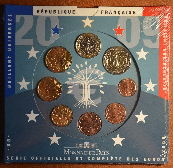 Francúzsko 2009 sada 8 euromincí (BU)