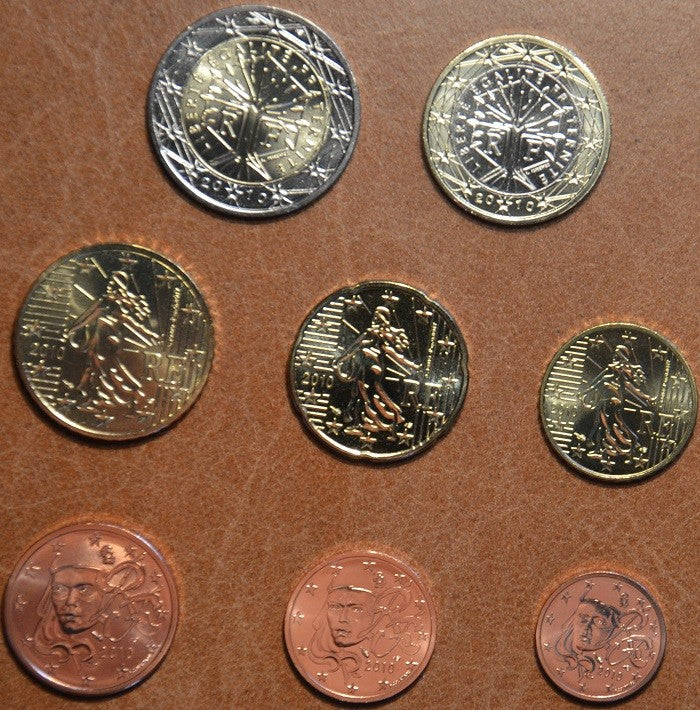 Francúzsko 2010 sada 8 euromincí (UNC)