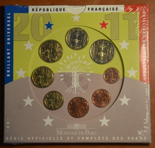 Francúzsko 2011 sada 8 euromincí (BU)
