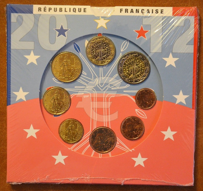 Francúzsko 2012 sada 8 euromincí (BU)
