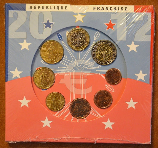 Francúzsko 2012 sada 8 euromincí (BU)