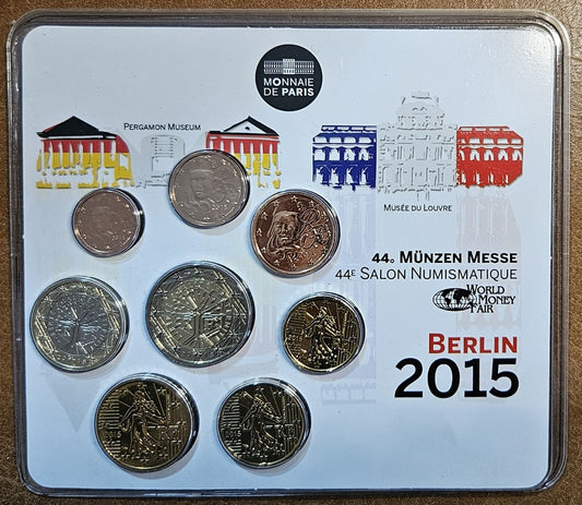Francúzsko 2015 Money fair - sada 8 euromincí (BU)