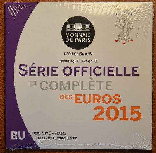 Francúzsko 2015 sada 8 euromincí (BU)