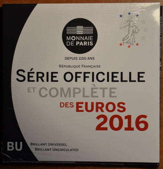 Francúzsko 2016 sada 8 euromincí (BU)
