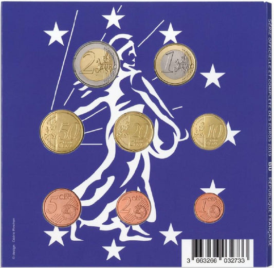 Francúzsko 2019 sada 8 euromincí (BU)