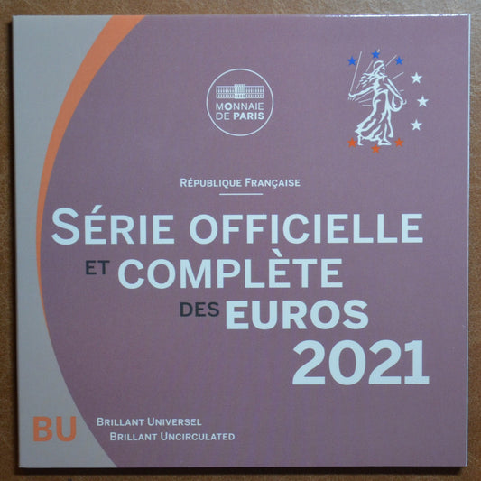 Francúzsko 2021 sada 8 euromincí (BU)