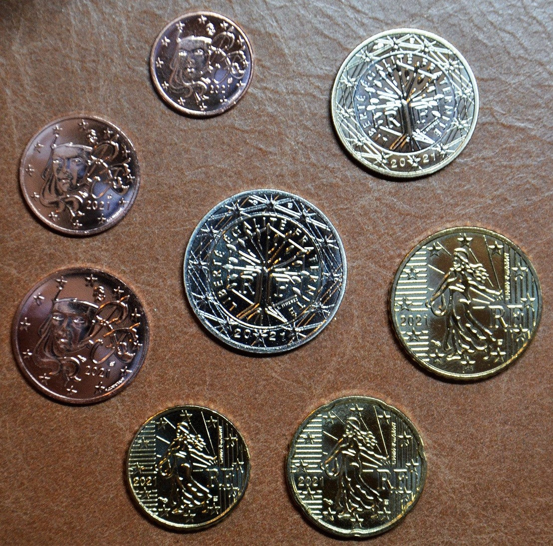 Francúzsko 2021 sada 8 euromincí (UNC)