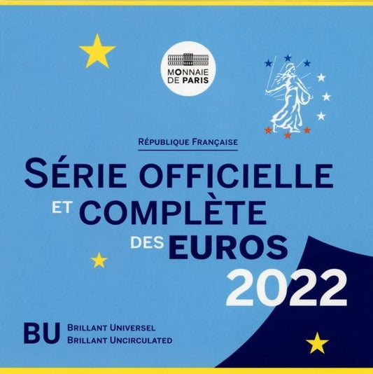 Francúzsko 2022 sada 8 euromincí (BU)