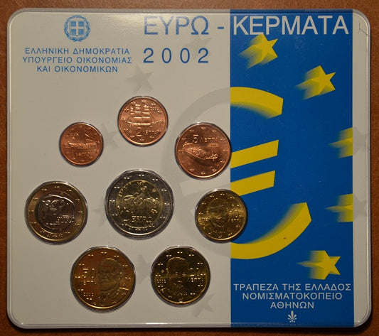 Grécko 2002 sada mincí (BU)