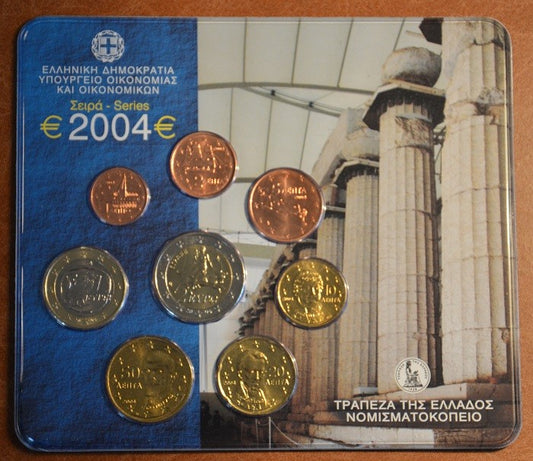 Grécko 2004 sada mincí (BU)