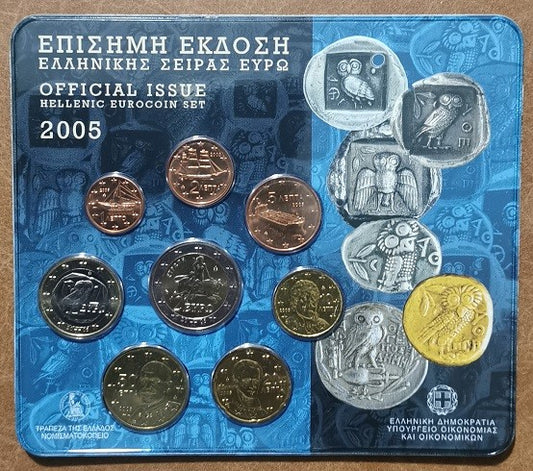 Grécko 2005 sada mincí (BU)