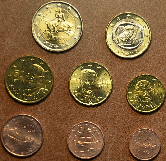 Grécko 2006 sada 8 euromincí (UNC)