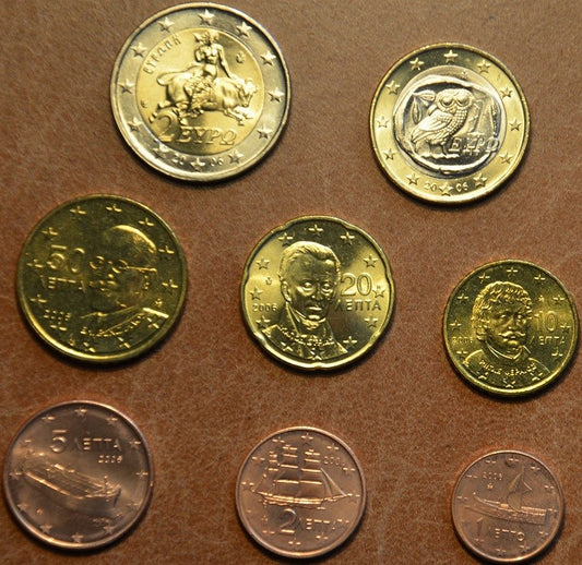 Grécko 2006 sada 8 euromincí (UNC)
