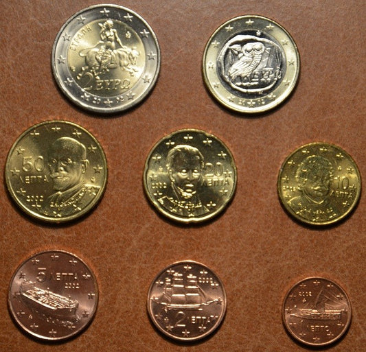 Grécko 2008 sada 8 euromincí (UNC)