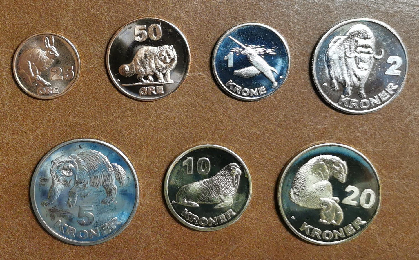 Grónsko 7 mincí 2010 (UNC)