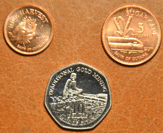 Guyana 3 mince 1996-2008 (UNC)
