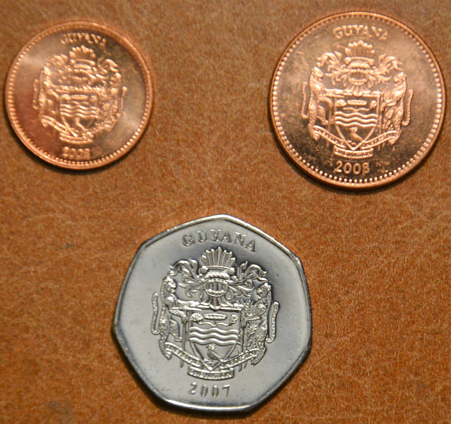 Guyana 3 mince 1996-2008 (UNC)
