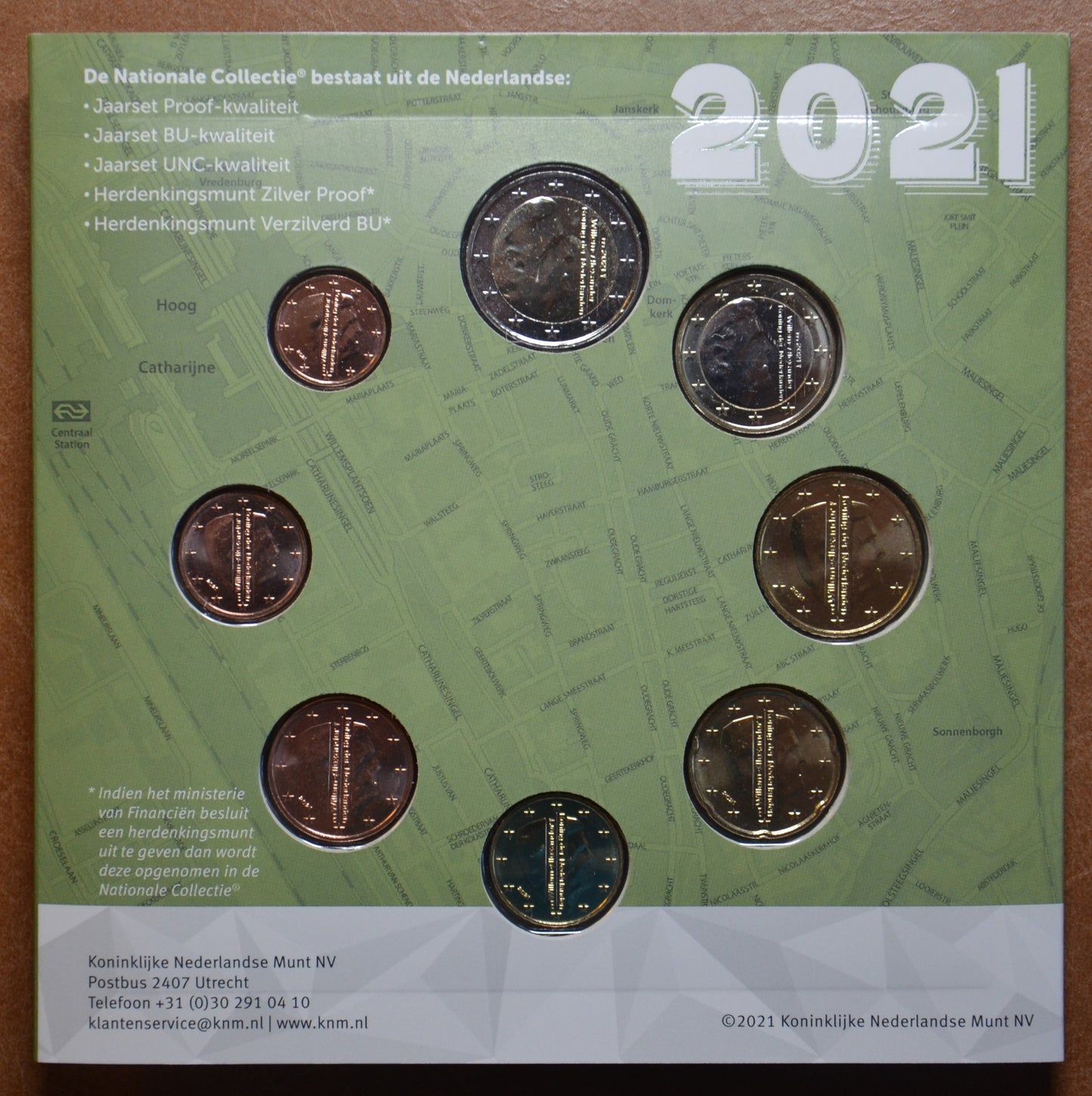 Holandsko 2021 sada 8 mincí - Utrecht (BU)