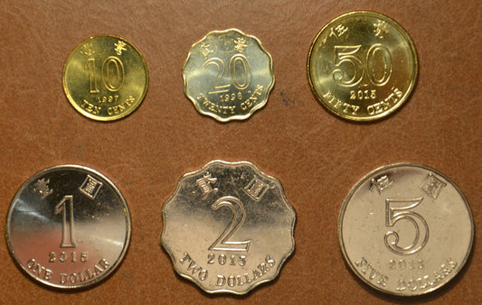 Hongkong 6 mincí 1993-2013 (UNC)
