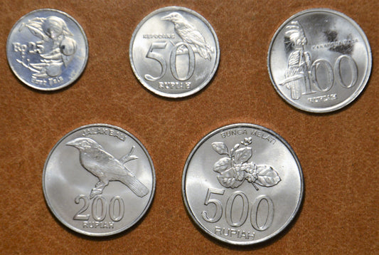 Indonézia 5 mincí 1994-2003 (UNC)