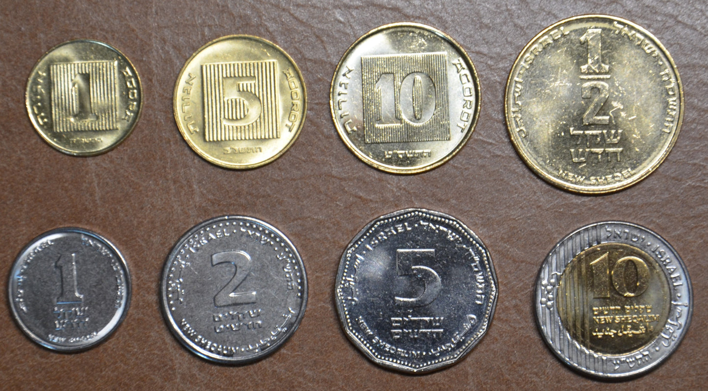 Izrael 8 mincí 1985-2014 (UNC)