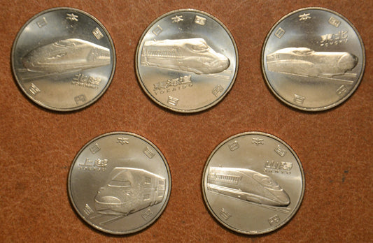 Japonsko 5x 100 yen 2015 (UNC)