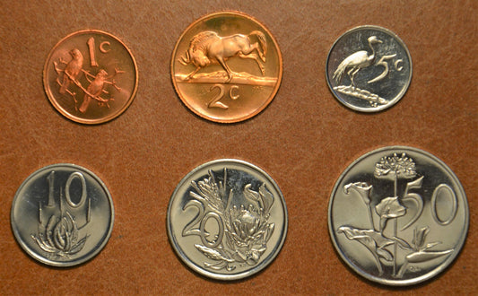 Južná Afrika 6 mincí 1974 (UNC)