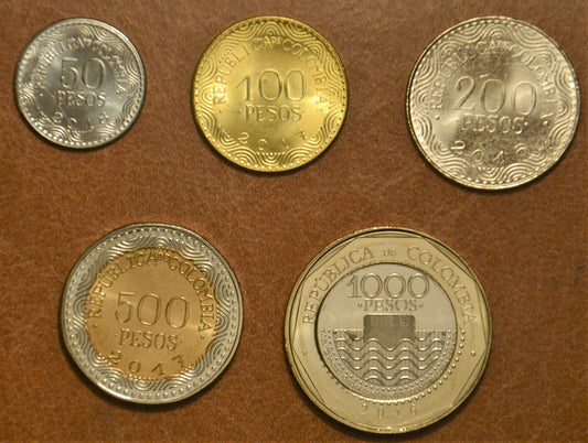 Kolumbia 5 mincí 2016-2018 (UNC)