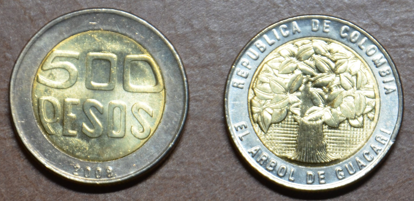 Kolumbia 500 Pesos 1996-2012 (UNC)