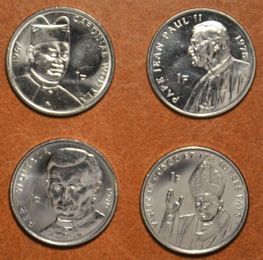 Kongo 4x 1 Franc 2004 (UNC)