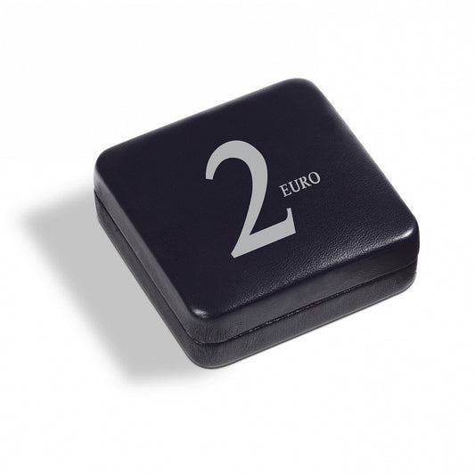 Koženková kazeta na 2 Euro mincu - Leuchtturm Nobile