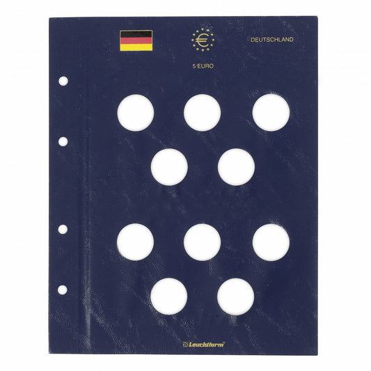 List do Leuchtturm Vista albumu na nemecké 5 Euro mince