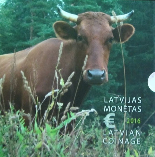 Lotyšsko 2016 sada 9 euromincí (BU)