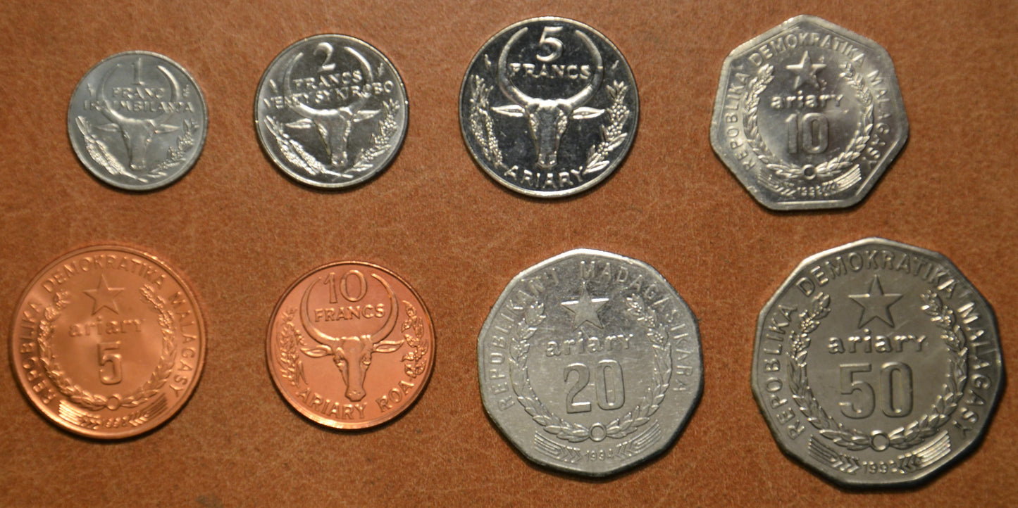 Madagaskar 8 mincí 1984-1994 (UNC)