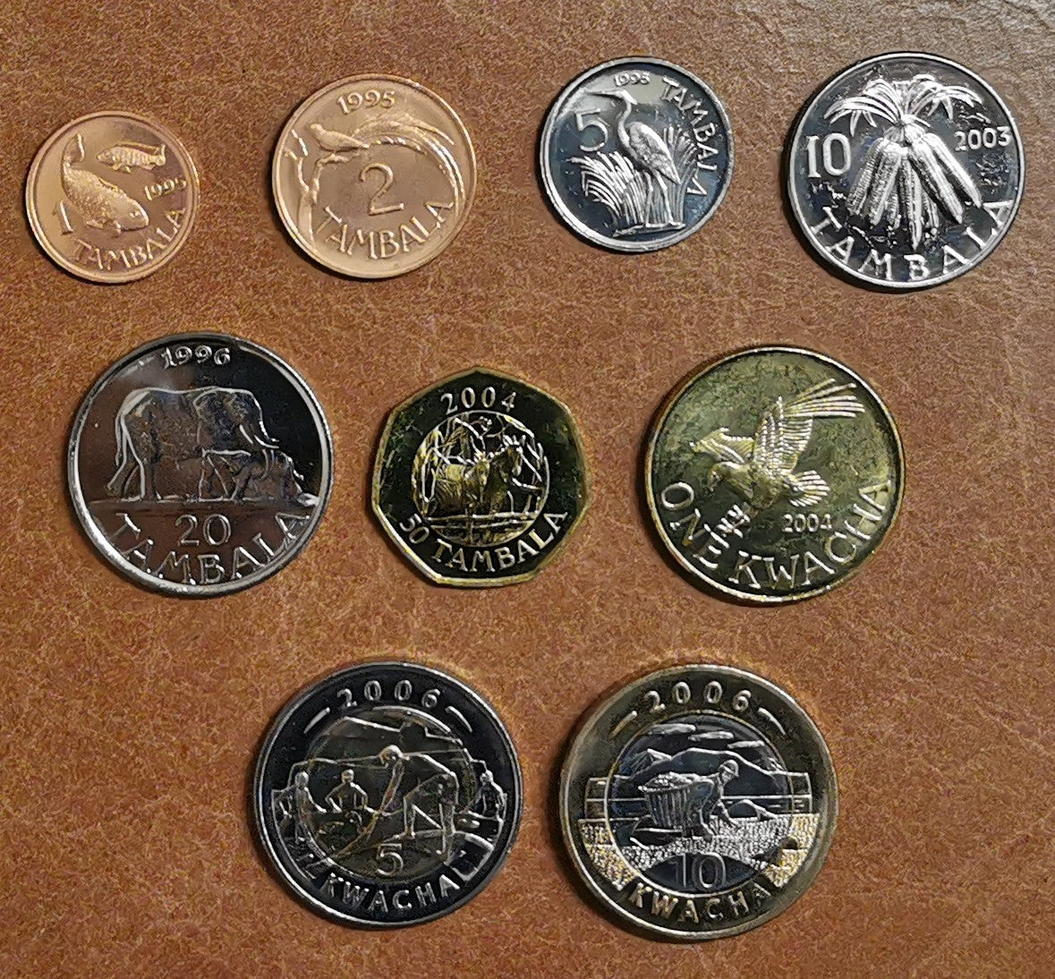 Malawi 9 mincí 1995-2006 (UNC)