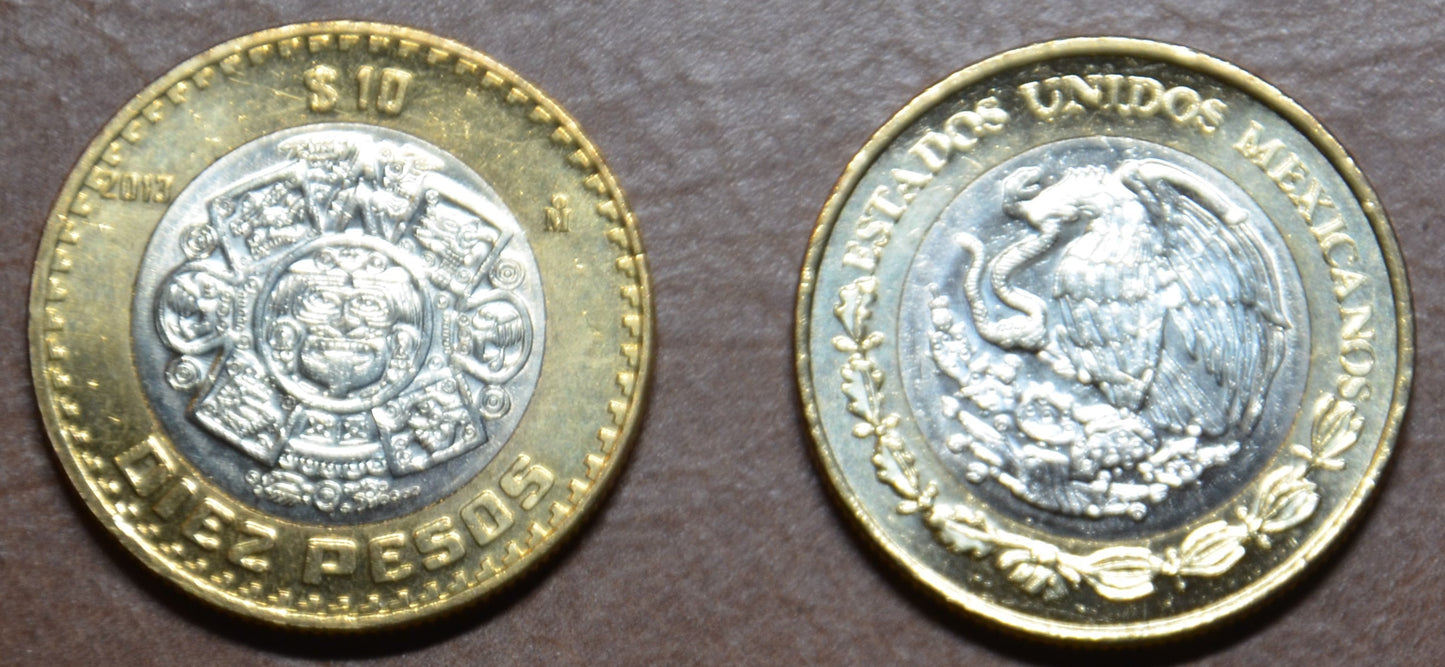 Mexiko 10 Pesos 1997-2013 (UNC)