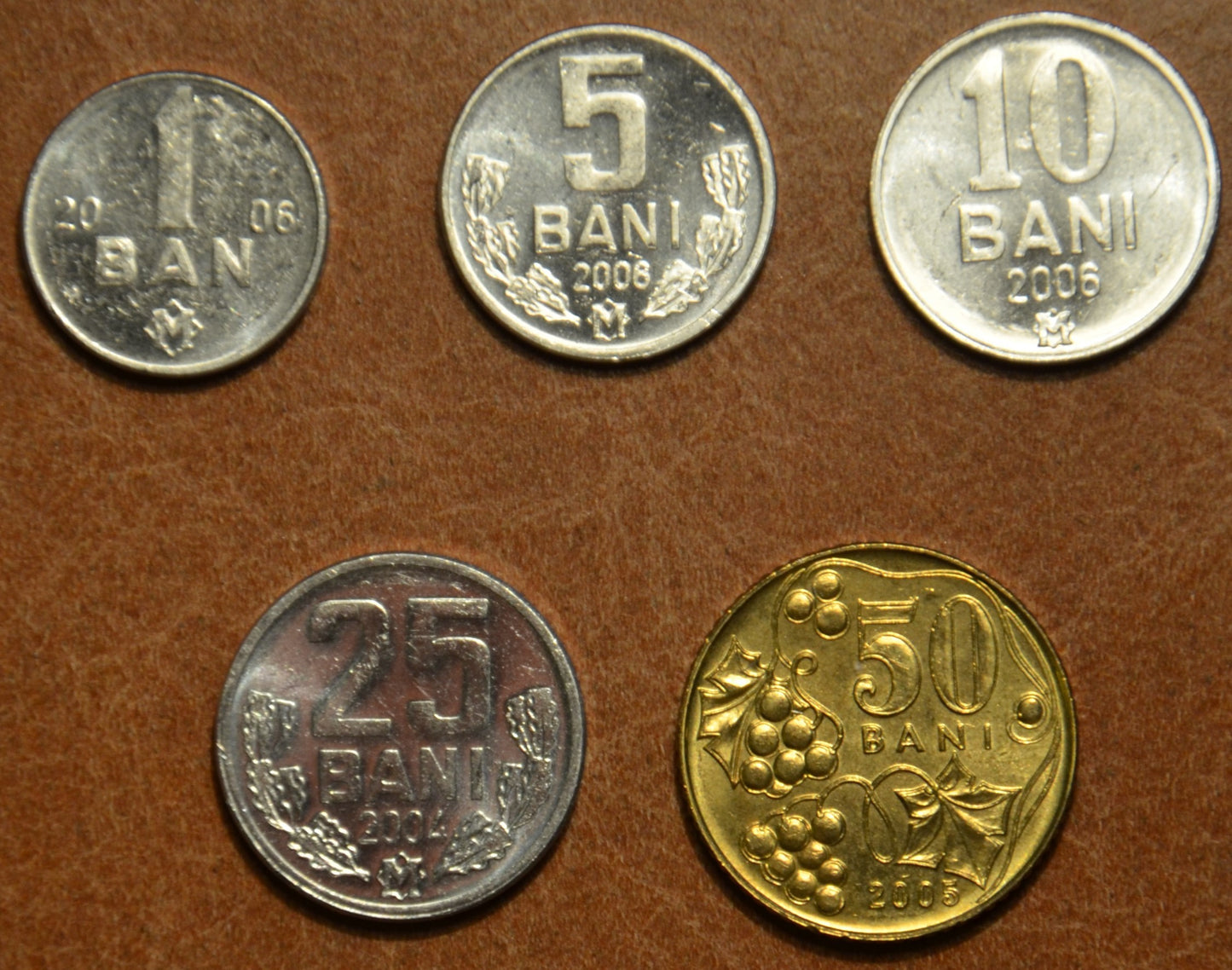 Moldavsko 5 mincí 2004-2006 (UNC)