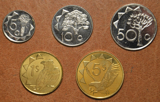 Namíbia 5 mincí 1993-2010 (UNC)